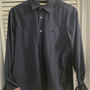 Burberry Men's Black Casual Button Down Shirt